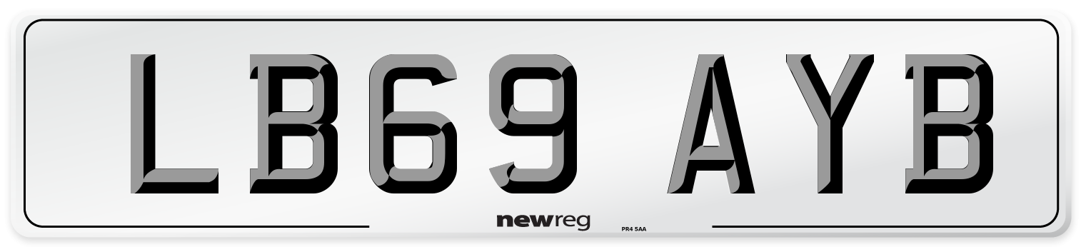 LB69 AYB Number Plate from New Reg